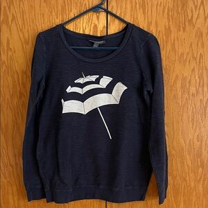 Maternity Navy Sweater with white Umbrella Design